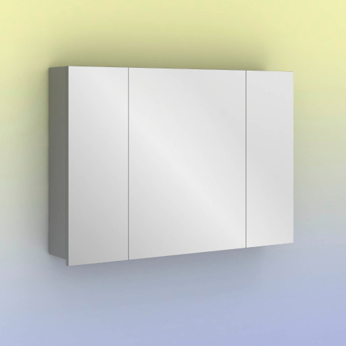 Armario de Baño con Espejo 100cm Midori 3 Puertas Gris