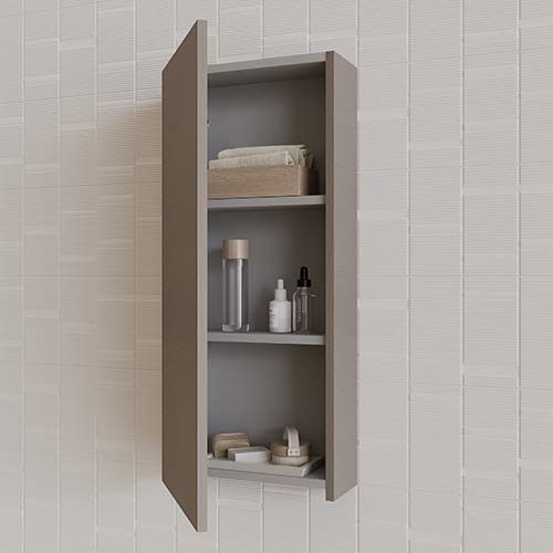 Mueble Auxiliar de Baño 35cm KANSHA 1 puerta Acabado en Fumé Arenado