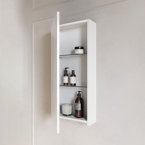 Mueble Auxiliar de Baño 35cm KANSHA 1 puerta Acabado en Blanco Opaco