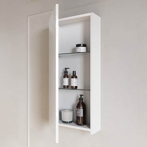 Mueble Auxiliar de Baño 35cm KANSHA 1 puerta Acabado en Blanco Mate