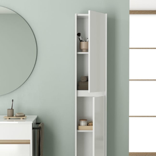 Columna de Baño 30x150 Kaori 2 Puertas Blanco