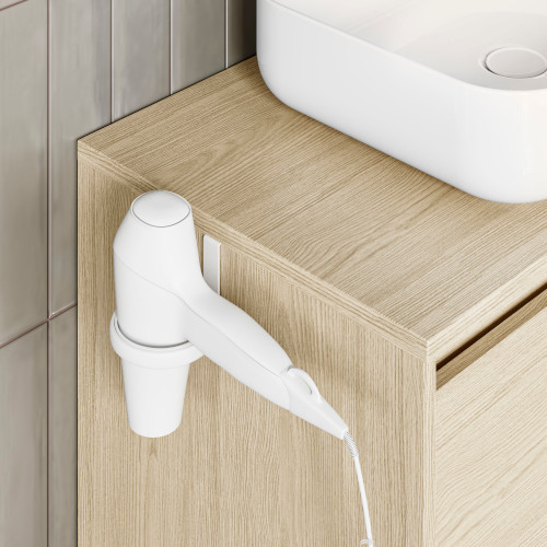 Accesorio Soporte Secador de Pelo 93,5mm Kokoro Blanco Mate