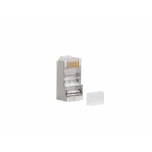 Lanberg PLS-6020 conector RJ-45 Acero inoxidable, Transparente