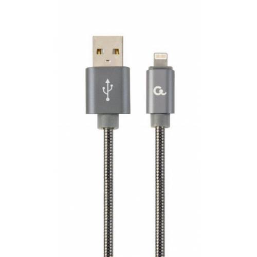 Cablexpert CC-USB2S-AMLM-1M-BG cable de conector Lightning 8 m Gris