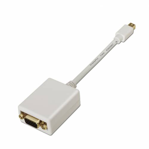 AISENS A125-0136 adaptador de cable de vídeo 0,15 m Mini DisplayPort VGA Blanco