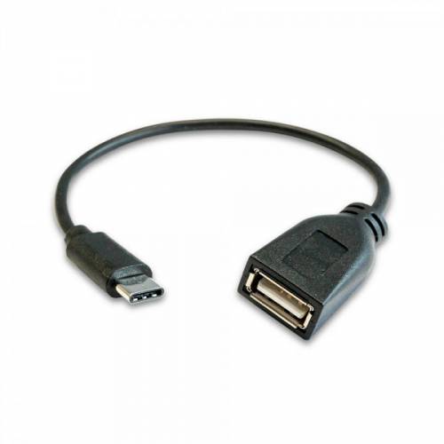 CABLE 3GO USB A-TYPE-C HEMBRA OTG 2.0 MACHO 20CM 28+24