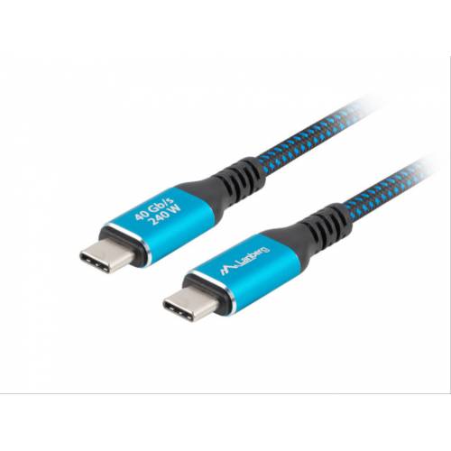 Lanberg CA-CMCM-45CU-0010-BK cable USB USB 3.2 Gen 2 (3.1 Gen 2) 1 m USB C Negro, Azul