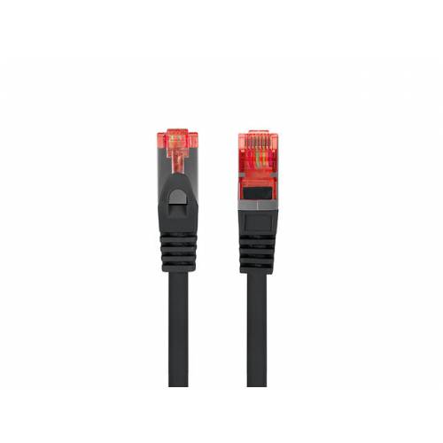 CABLE RED LANBERG LATIGUILLO CAT.6 S/FTP LSZH CU 0.5M NEGRO FLUKE  PASSED