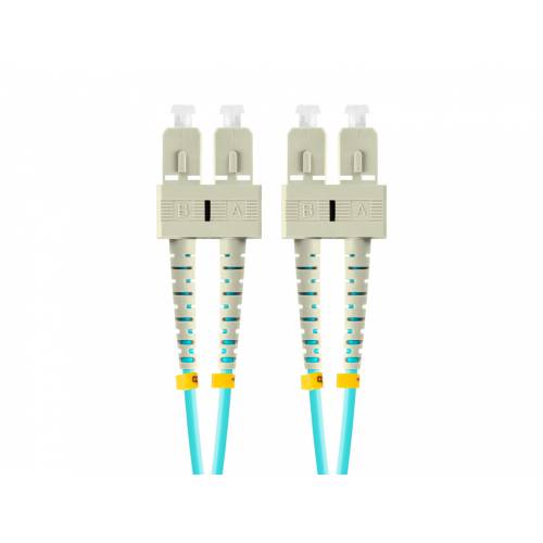 CABLE DE FIBRAOPTICA LANBERG 1M MULT SC/UPC-SC/UPC DUPLEX OM3 50/125 LSZH AZUL