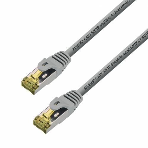 CABLE RED AISENS LATIGUILLO RJ45 LSZH CAT.7 SFTP PIMF 0.5M GRIS