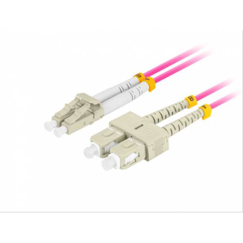 Lanberg FO-LUSU-MD41-0010-VT Cable de fibra óptica e InfiniBand 1 m LC SC LC/SC Violeta