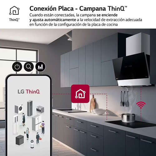 Inducción 4 Zonas 80cm LG CBIZ3035B Zona Flex + 2 zonas Cristal Negro - foto 3