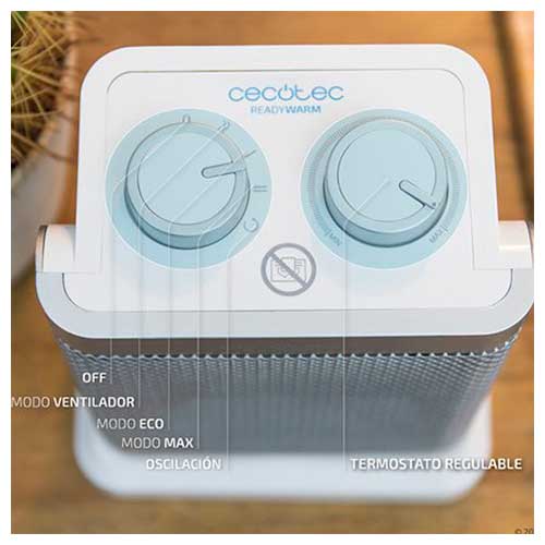 Calefactor Cerámico Baño 1500w Cecotec 05309 ReadyWarm 6100 Ceramic Rotate Blanco - foto 3