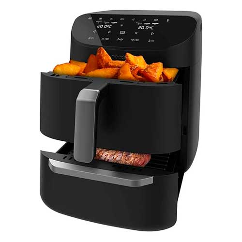 Freidora de Aire 11L Cecotec CE3282 Cecofry FoodCourt 11000 Connected C Horno y Grill 8 en 1 2 Cajones Negro - foto 2