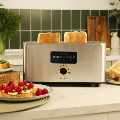 Tostador 1 Ranura 1000W Cecotec Touch&Toast Extra Ranura Larga Pantalla Táctil Acero Inoxidable - foto 2