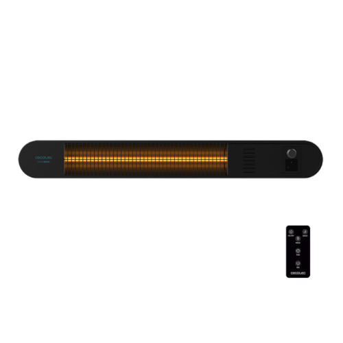Calefactor Halógeno Pared 2000W Cecotec Ready Warm 8600 Power Gold Exterior IP55 Negro