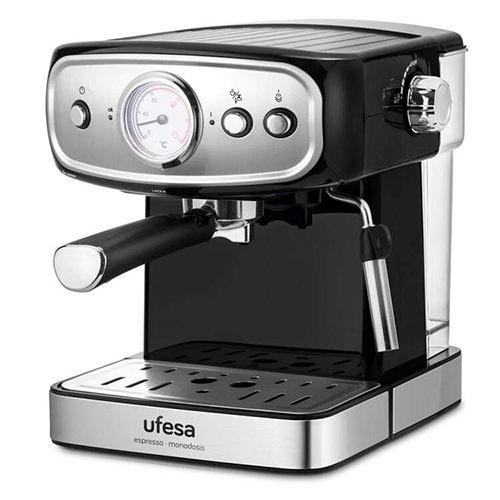 Cafetera Espresso 850W 20 Bares Ufesa Brescia CE7244 Calienta Tazas Depósito 1.5L - foto 2