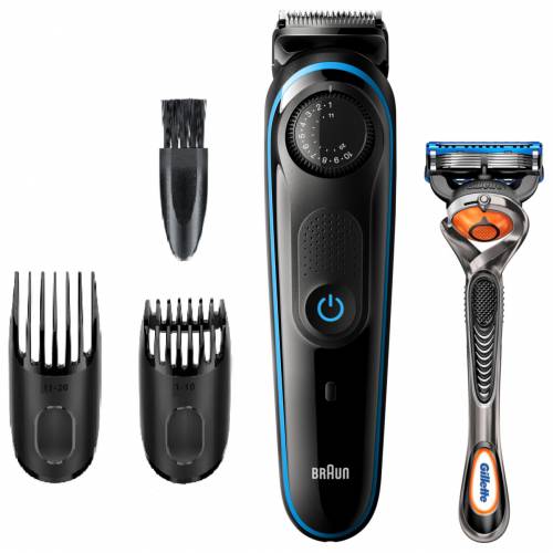 Braun BT3240 depiladora para la barba Batería 39 2 cm Mojado y seco Negro, Azul