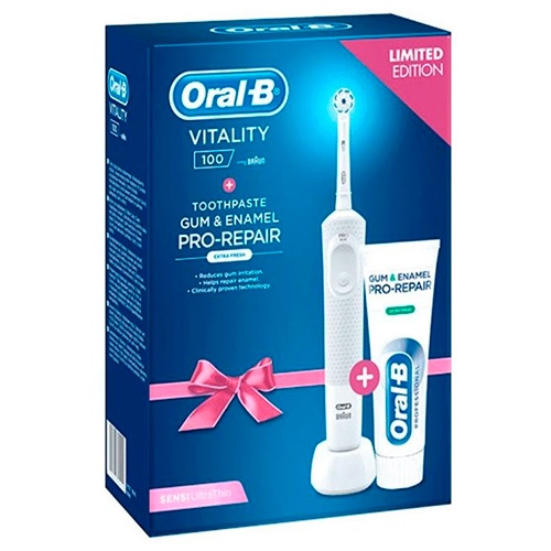 Cepillo Dental Braun Oral-B D100 Sensi Ultra + Pasta Dental