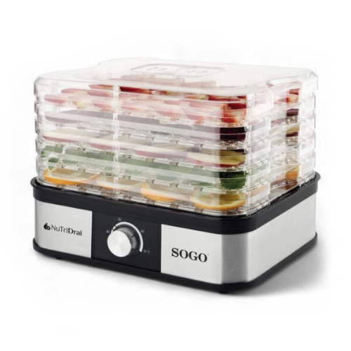 Deshidratador Alimentos 250W 32CM SOGO Nutri Drai 245 DALSS10461 Negro / Inox - foto 2