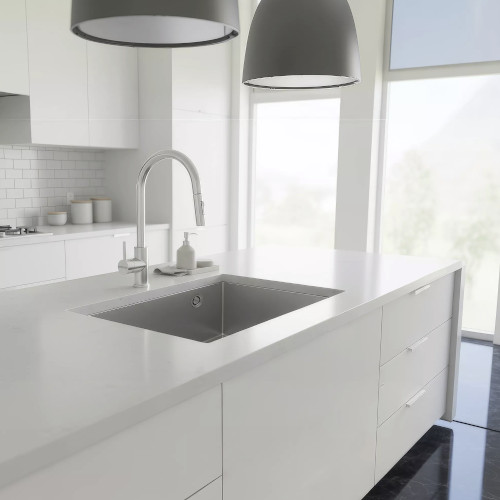 Fregadero 40x40 Infiniton DISFRUTAR4040 Bajo Encimera 1 Cubeta Cuadrado Inox - foto 3