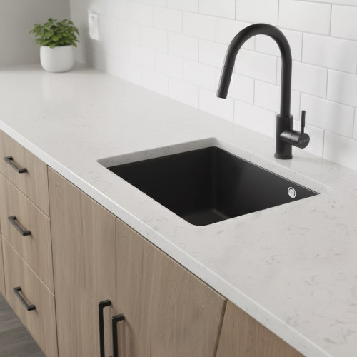 Fregadero 50x40cm Infiniton DISFRUTAR5040QZ 1 Cubeta Granito Negro - foto 3