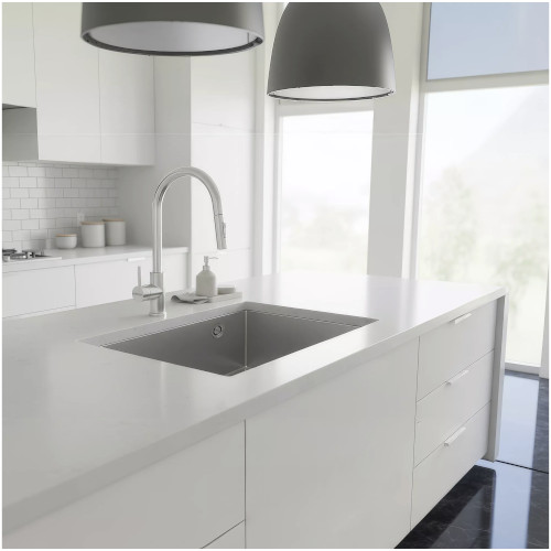 Fregadero 50x40cm Infiniton DISFRUTAR5040QZ 1 Cubeta Granito Negro - foto 3