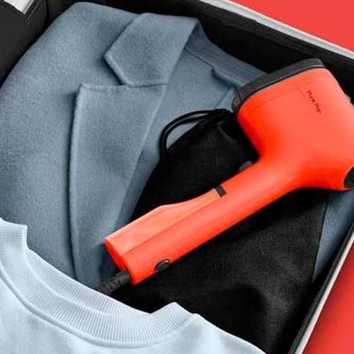 Plancha Vertical 1300W 20gr Rowenta DR2022 Quitapelusas Rojo Coral - foto 3