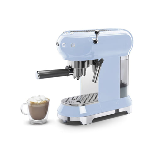 Cafetera Express 1350w 15 Bar Smeg ECF01PBEU Azul Celeste - foto 2