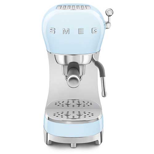 Cafetera Express Manual 15BR Smeg ECF02PBEU 50's Style Azul