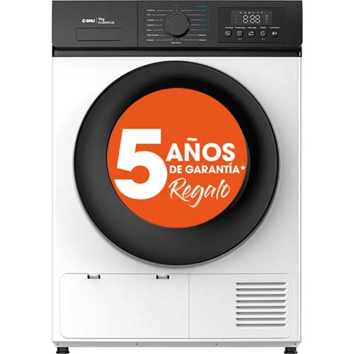 Secadora 9kg Bomba de Calor Bru ELSBS9012E Blanco Clase E