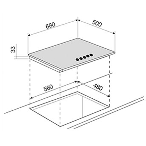 Encimera de gas 5 fuegos 70cm Vitrokitchen EN72IB inox butano - foto 2
