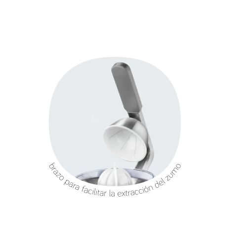 Exprimidor 600W Ufesa EX4950 Delux y Fresh Brazo Inox Blanco - foto 2