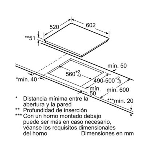 Inducción 2 zonas 60cm Siemens EX675JYW1E - foto 3