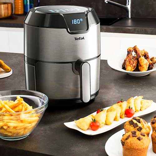 Freidora de Aire 4.2L 1500W Tefal EY401D15 Easy Fry Deluxe Inox - foto 3