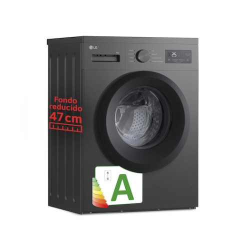 Lavadora 8kg 1400rpm LG F4A10S8NDK Fondo de 47cm Grafito Clase A