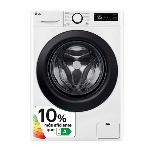 Lavadora 10KG 1400RPM LG F4WR5010A6W Inteligente AI Direct Drive Vapor Blanco A-10%