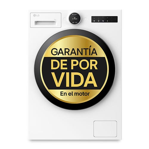 Lavadora 9Kg 1400RPM LG F4X9009TWCE Clase A-60% Wifi Blanca