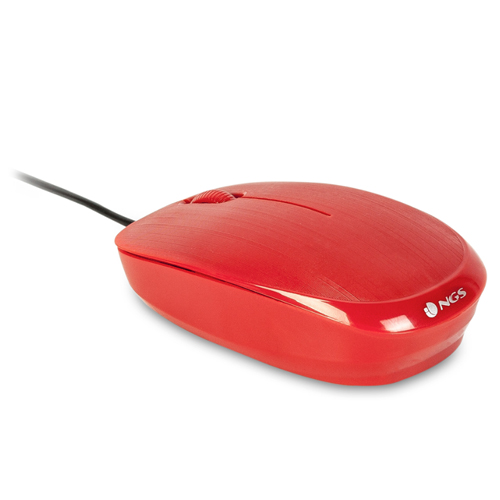 Ratón óptico 1000DPI NGS Flame Red USB rojo - foto 3