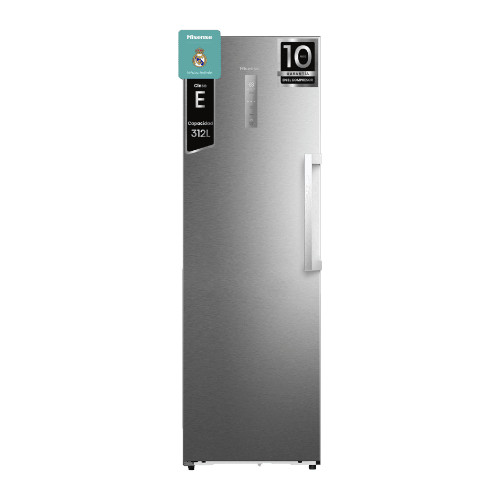 Congelador Vertical 186x60 Hisense FT3K310SAIE1 Inox Clase E