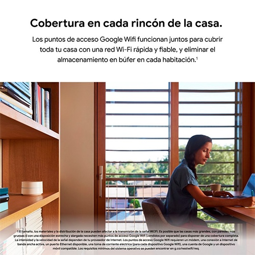 Repetidor Punto de Acceso Google Wifi Nieve GA02430 - foto 3