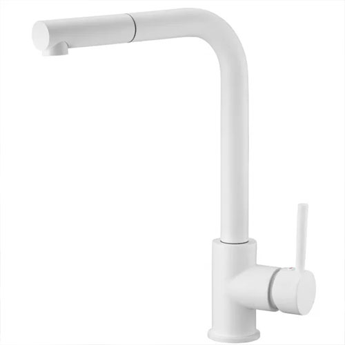 Grifo Monomando Cocina Imex GCE006BL Malta Blanco Mate