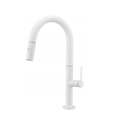 Grifo de cocina monomando extraíble Imex Samoa blanco mate