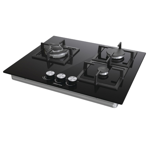 Encimera cristalgas 3 fuegos 60cm Hisense GG633B (gas natural) - foto 2