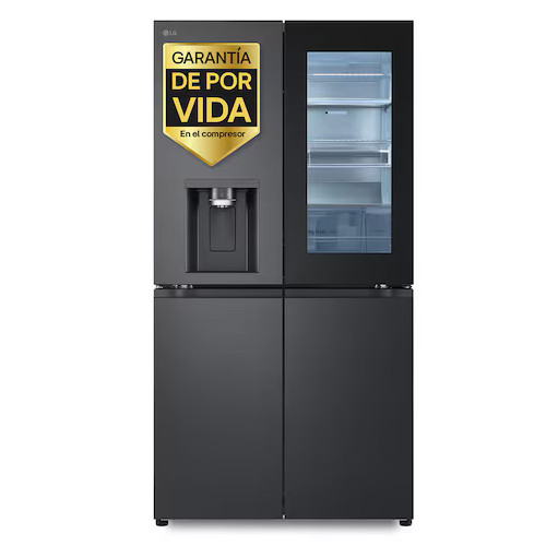 Frigorífico Side By Side 179,2x91,4 4 Puertas LG GMG961EVKE Instaview Wifi Negro Grafito Clase E