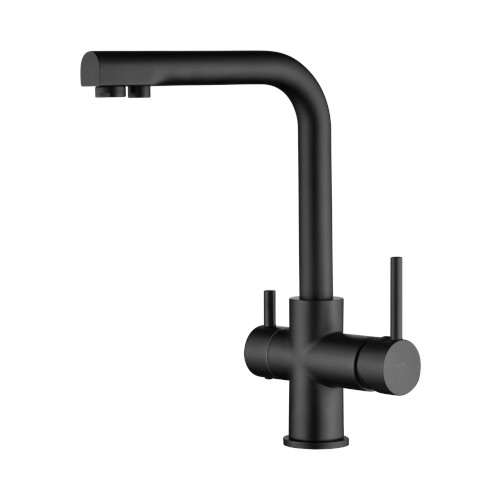 Grifo Monomando Cocina 2 Vias  Imex con Sistema de Ósmosis Marsella Negro Mate
