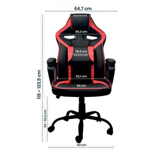 Silla Gaming Infiniton GSEATTS Rojo - foto 3