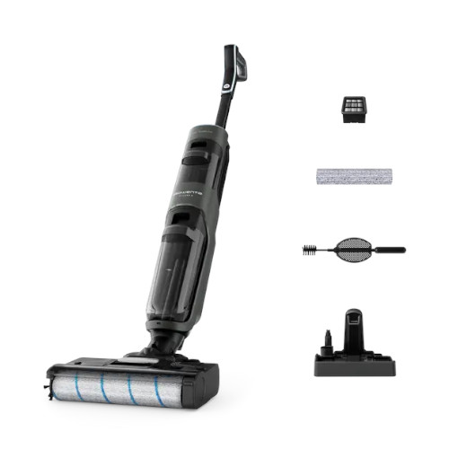 Fregona Aspirador Eléctrica 2 en 1 200W Sin Cable Rowenta X-Clean 4 GZ5035WO Sódilo Líquido Negro