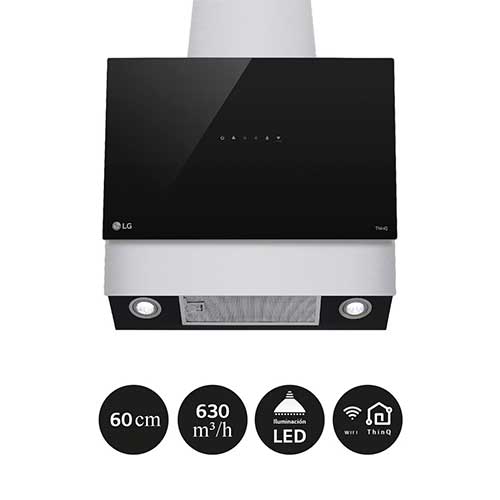 Campana 60cm Decorativa LG HCEZ2428B 630m3h Negra C - foto 3