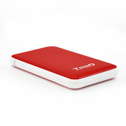 TooQ TQE-2528R caja para disco duro externo Caja externa para unidad de estado sólido (SSD) Rojo 2.5"